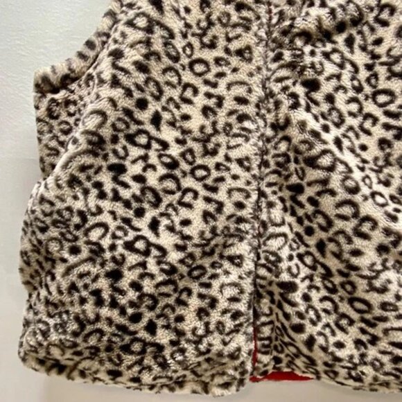 Maurices Reversible Vest Women's XXL Red Puffer Leopard Print Sherpa Full Zip - Picture 7 of 12